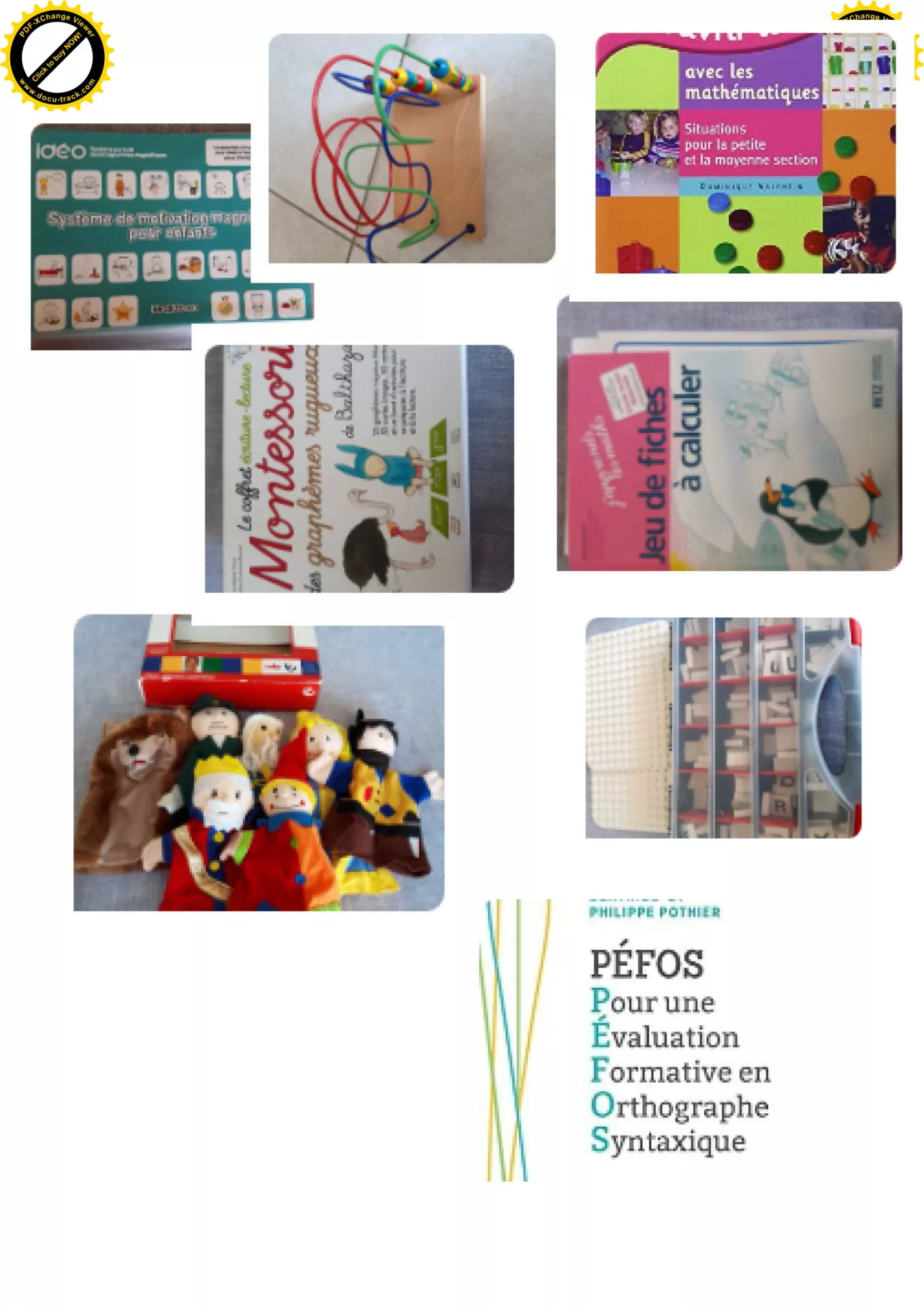 Divers matériels maternelle et primaire