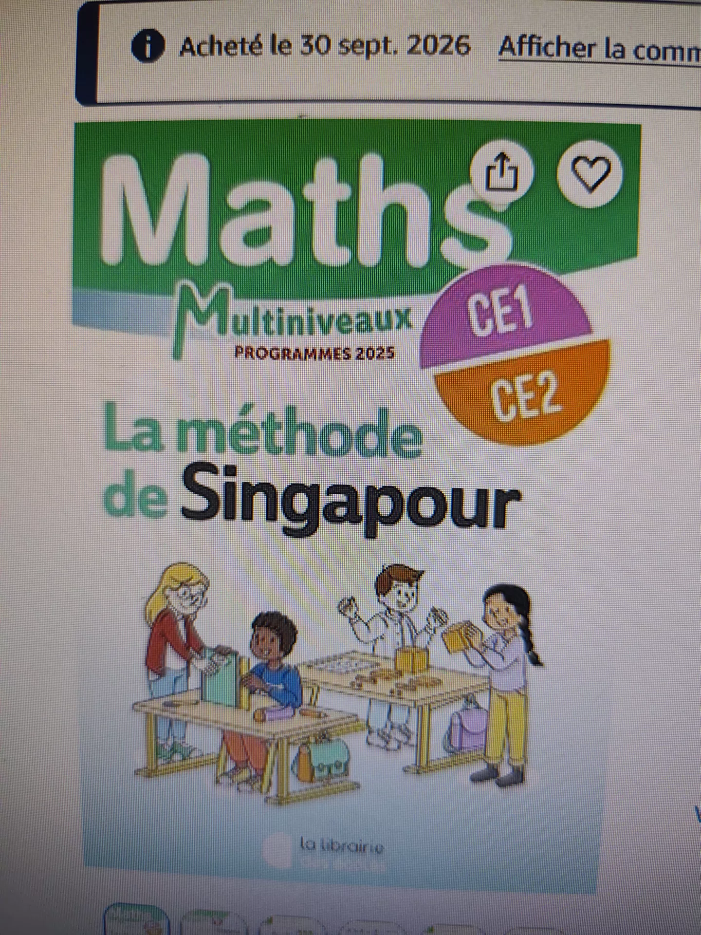 Manuel Singapour Ce1 ce2 2025