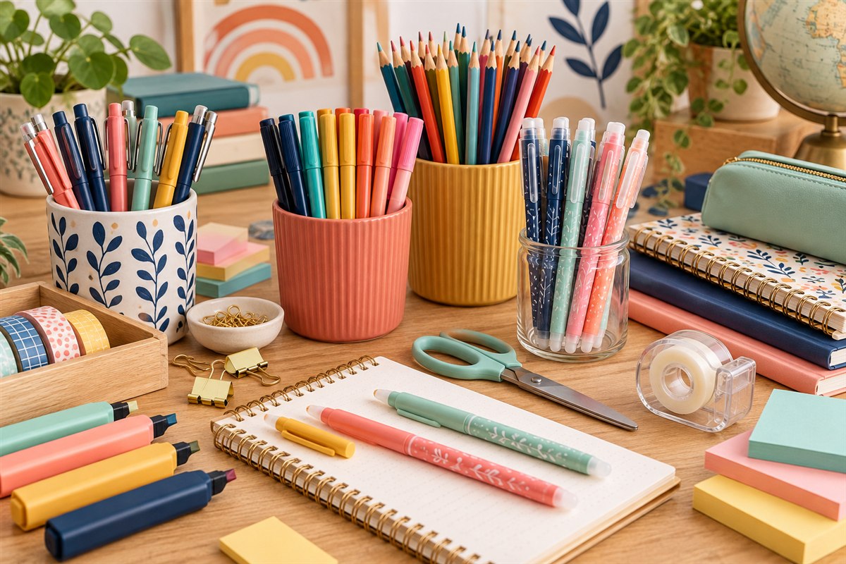 Illustration : Papeterie & fournitures