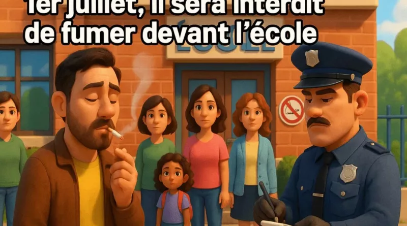 Dès le 1er juillet, interdiction de fumer devant les écoles : ce qu’il faut savoir.