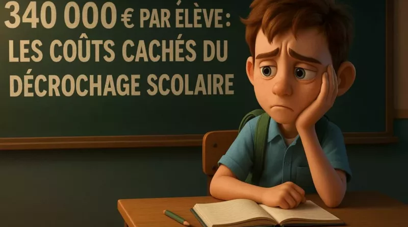 340 000 € par élève : le chiffre choc du décrochage scolaire