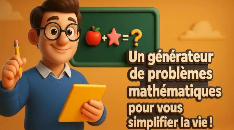 Un générateur de problèmes mathématiques pour vous simplifier la vie !