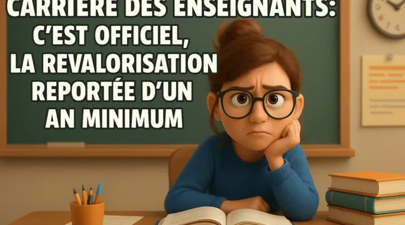Carrière des enseignants: c’est officiel, la revalorisation reportée d’un an minimum