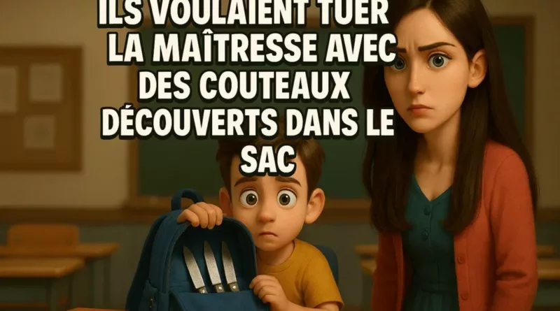 Fouille choc : trois couteaux dans un sac d’un CE2 pour “tuer la maîtresse” avec deux camarades