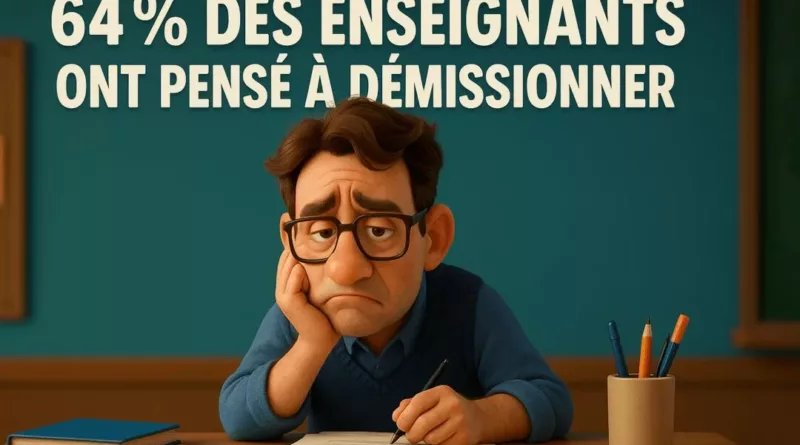64 % des enseignants ont pensé à démissionner : salaires, conditions, reconnaissance… tout va mal !