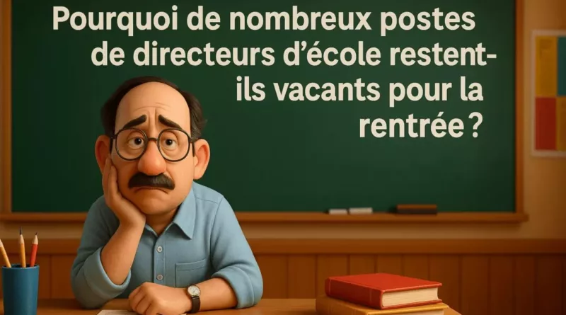 Pourquoi de nombreux postes de directeurs d’école restent-ils vacants ?