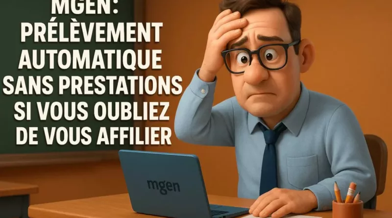 MGEN : prélèvement automatique sans prestations si vous oubliez de vous affilier