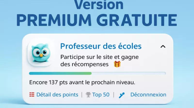 Une version premium gratuite pour tous sur le site Professeurs Des Écoles