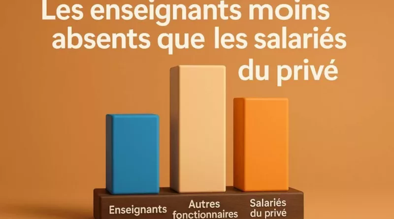 Enseignants : moins absents que les autres fonctionnaires et les salariés du privé