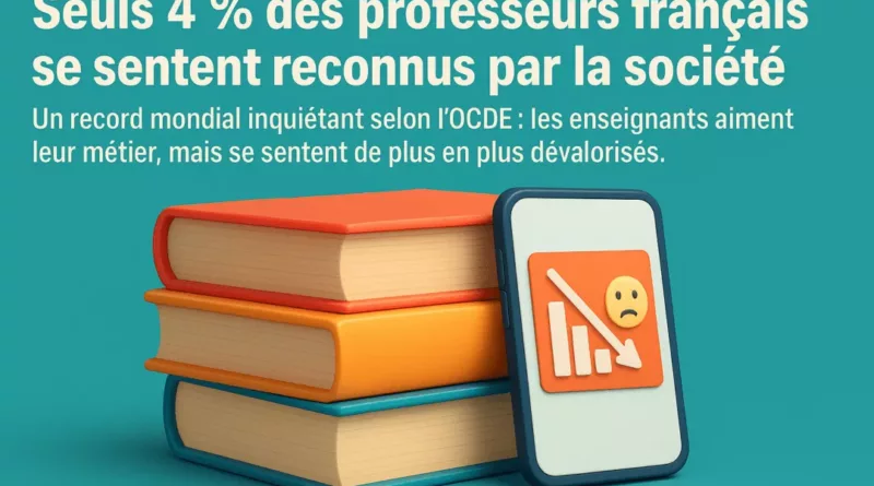 Seuls 4 % des professeurs français se sentent reconnus par la société