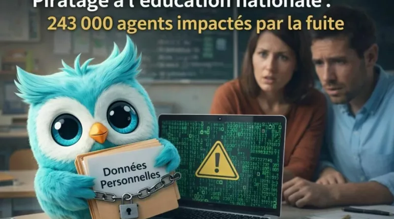 Noms, adresses, téléphones… 243 000 agents de l’éducation nationale touchés par un piratage