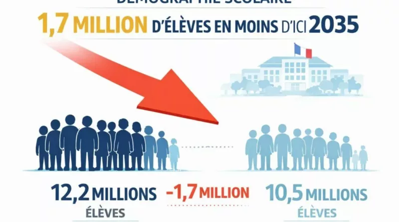 Démographie scolaire : le ministère anticipe 1,7 million d’élèves en moins d’ici 2035