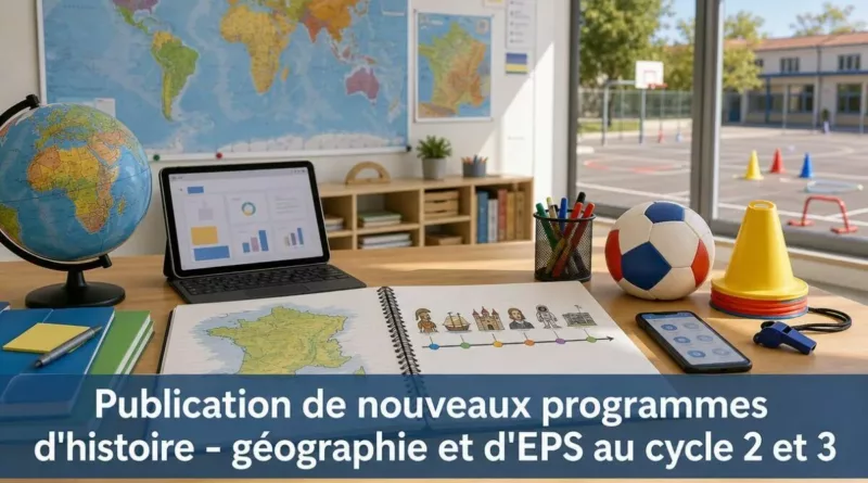Publication de nouveaux programmes d’histoire – géographie et d’EPS au cycle 2 et 3