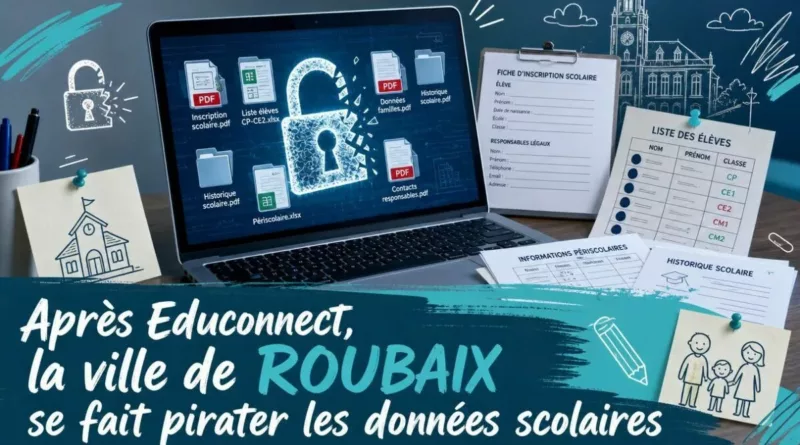 Après Educonnect, la ville de Roubaix se fait pirater les données scolaires