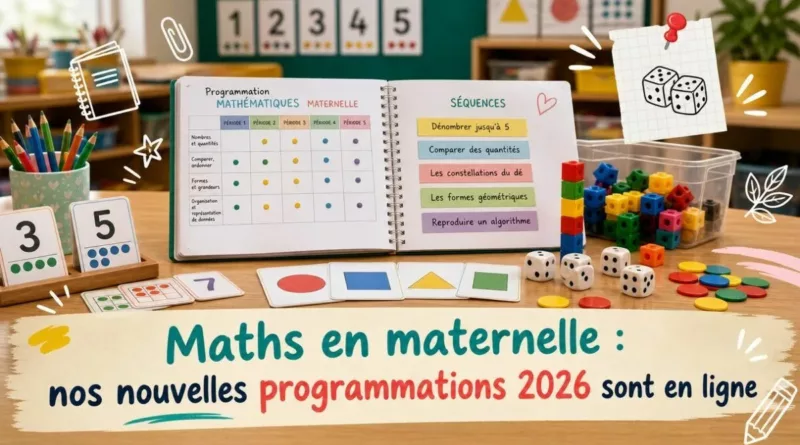 Maths en maternelle : nos nouvelles programmations 2026 sont en ligne