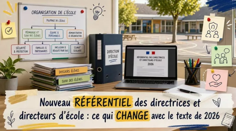 Nouveau référentiel des directrices et directeurs d’école : ce qui change avec le texte de 2026