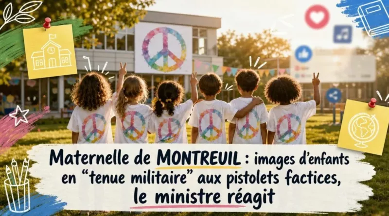Maternelle de Montreuil : images d’enfants en “tenue militaire” aux pistolets factices, le ministre réagit