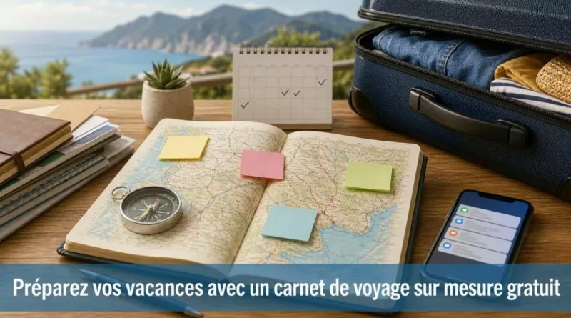 Préparez vos vacances avec un carnet de voyage sur mesure gratuit