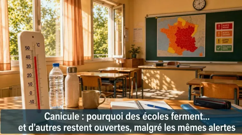 Canicule : pourquoi des écoles ferment… et d’autres restent ouvertes, malgré les mêmes alertes