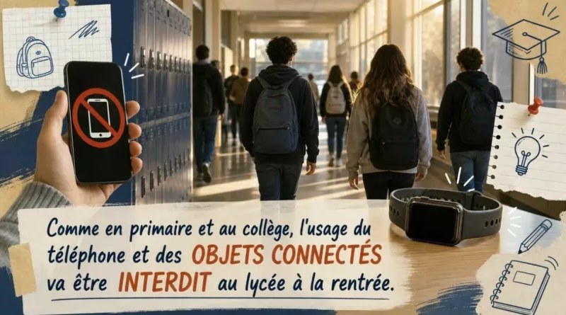 Comme en primaire et au collège, l’usage du téléphone et des objets connectés va être interdit au lycée à la rentrée.