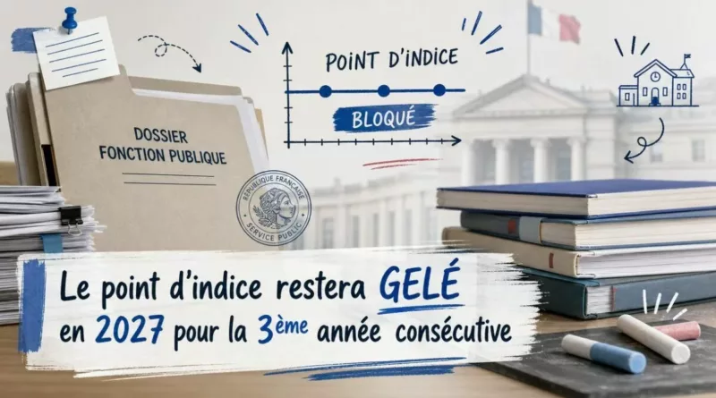 Le point d’indice restera gelé en 2027 pour la 3ème année consécutive