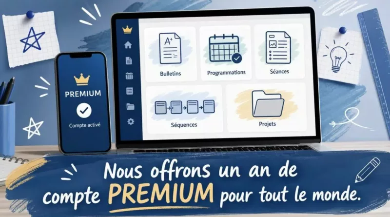 Nous offrons un an de compte premium pour tout le monde.