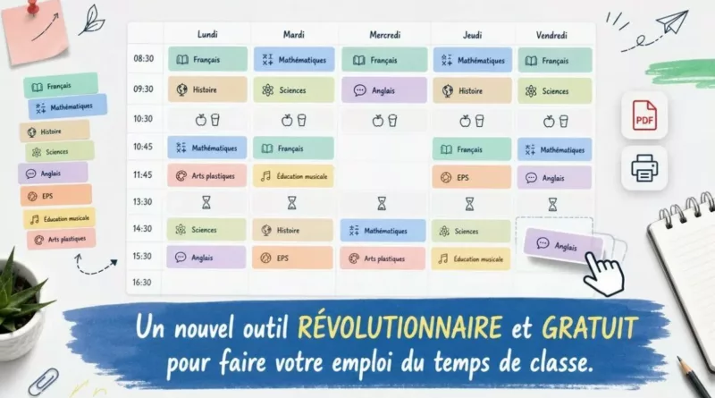 Un nouvel outil révolutionnaire et gratuit pour faire votre emploi du temps de classe.