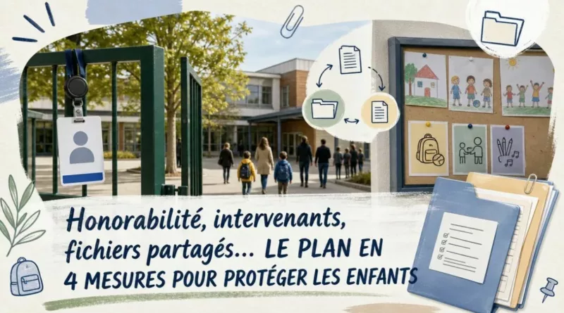 Honorabilité, intervenants, fichiers partagés… le plan en 4 mesures pour protéger les enfants