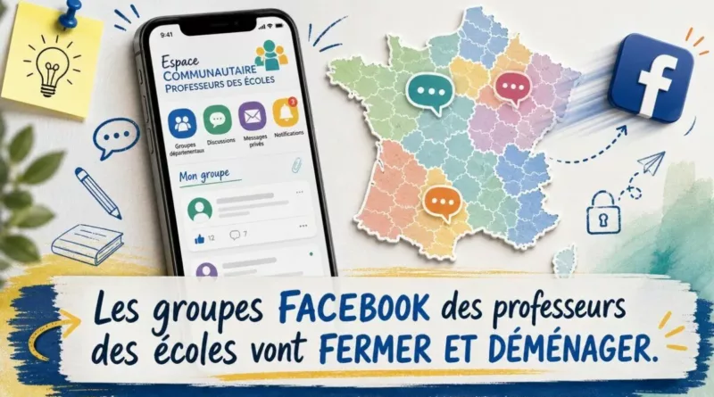 Les groupes Facebook des professeurs des écoles vont fermer et déménager.