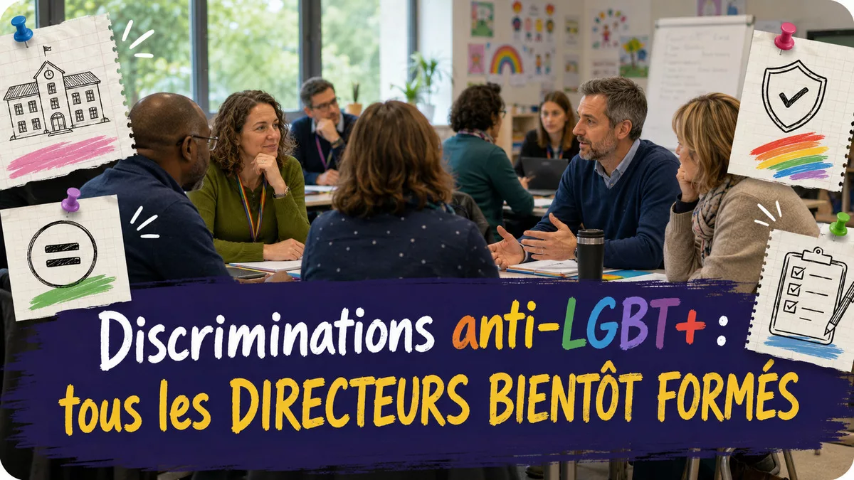 Discriminations anti-LGBT+ : tous les directeurs bientôt formés
