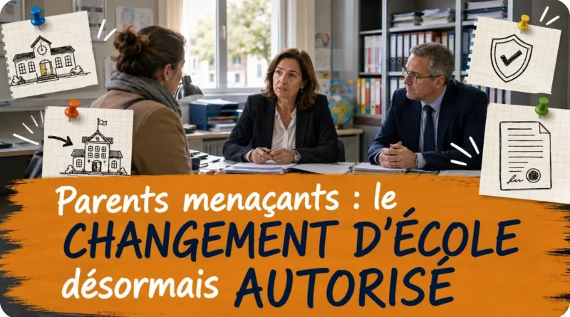 Parents menaçants : un décret autorise désormais le changement d’école de leur enfant