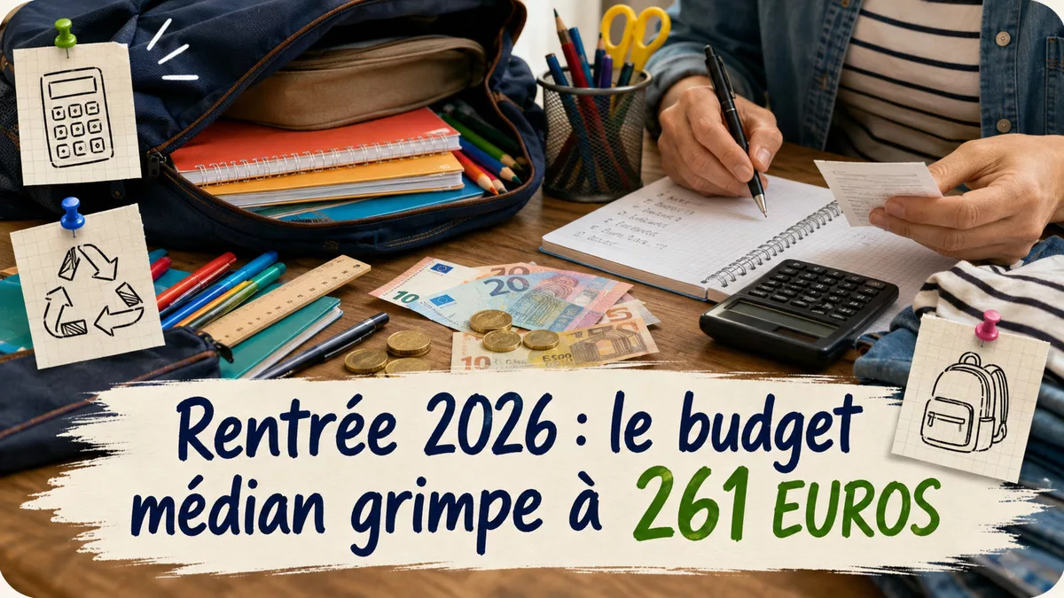 Rentrée 2026 : le budget médian grimpe à 261 euros