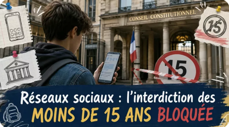 Le Conseil constitutionnel bloque l’interdiction des réseaux sociaux aux moins de 15 ans