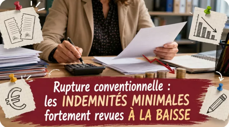 Rupture conventionnelle : les indemnités minimales fortement revues à la baisse