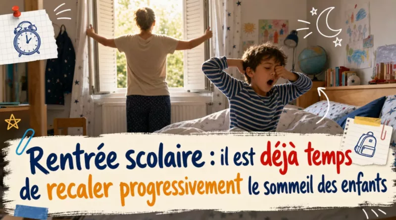 Rentrée scolaire : il est déjà temps de recaler progressivement le sommeil des enfants