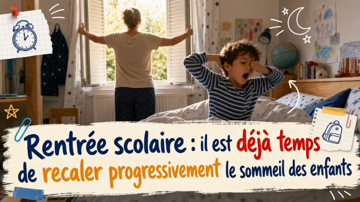 Rentrée scolaire : il est déjà temps de recaler progressivement le sommeil des enfants