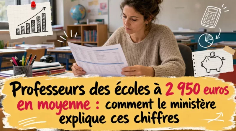 Professeurs des écoles à 2 950 euros en moyenne : comment le ministère explique ces chiffres