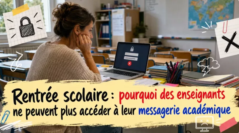 Rentrée scolaire : pourquoi des enseignants ne peuvent plus accéder à leur messagerie académique