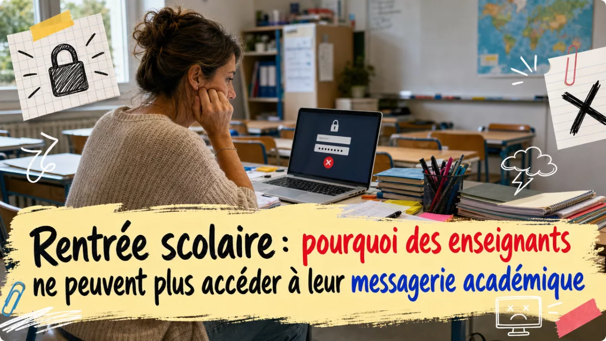 Rentrée scolaire : pourquoi des enseignants ne peuvent plus accéder à leur messagerie académique