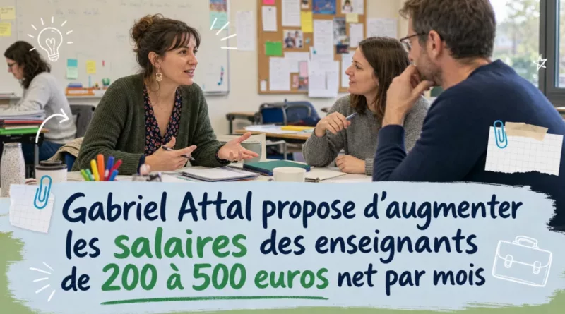 Gabriel Attal propose d’augmenter les salaires des enseignants de 200 à 500 euros net par mois