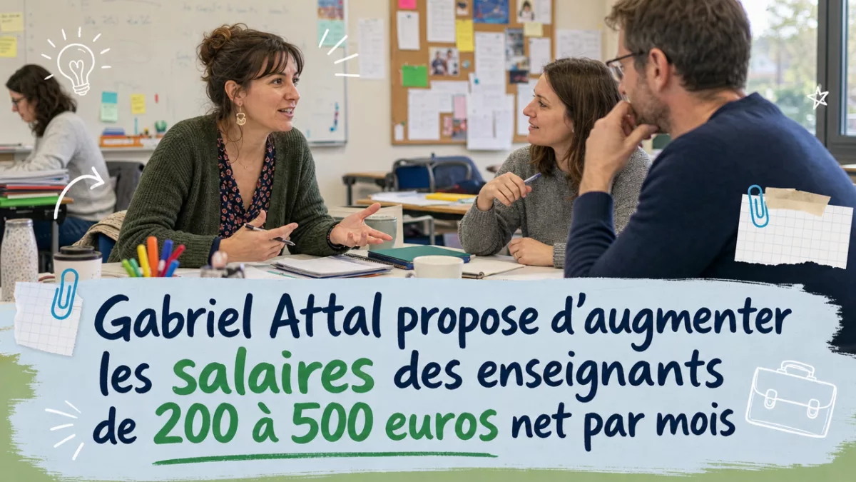 Gabriel Attal propose d’augmenter les salaires des enseignants de 200 à 500 euros net par mois