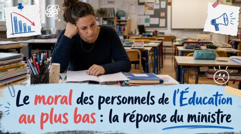 Le moral des personnels de l’Éducation au plus bas : la réponse du ministre