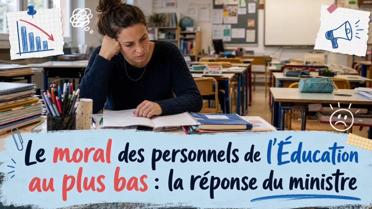 Le moral des personnels de l’Éducation au plus bas : la réponse du ministre