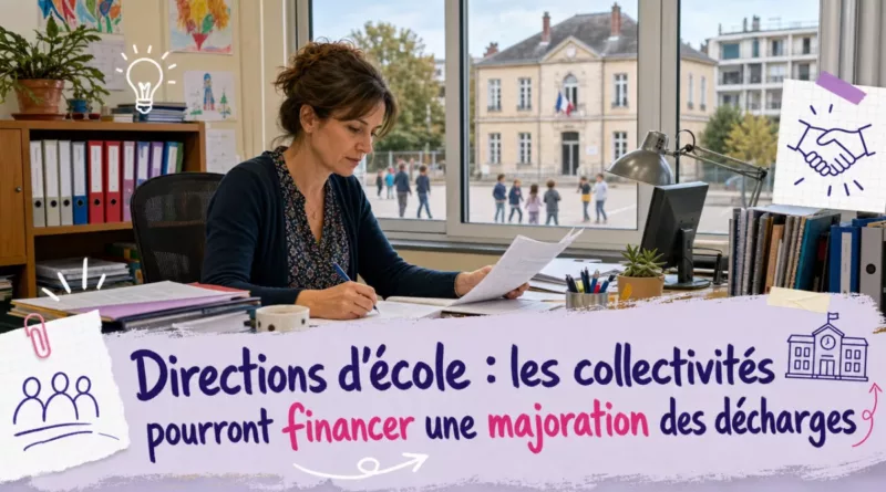 Directions d’école : les collectivités pourront financer une majoration des décharges