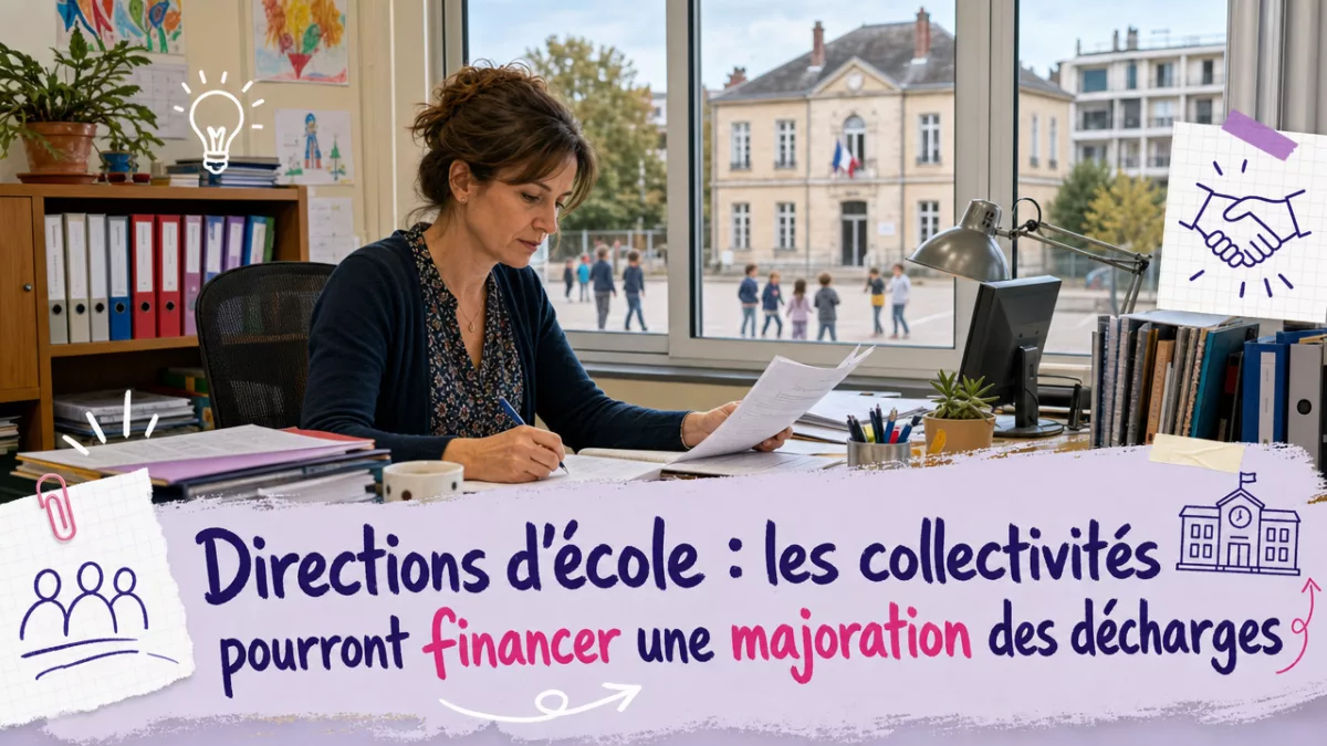 Directions d’école : les collectivités pourront financer une majoration des décharges