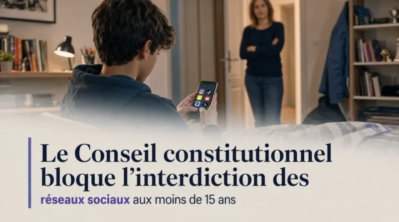 Le Conseil constitutionnel bloque l’interdiction des réseaux sociaux aux moins de 15 ans