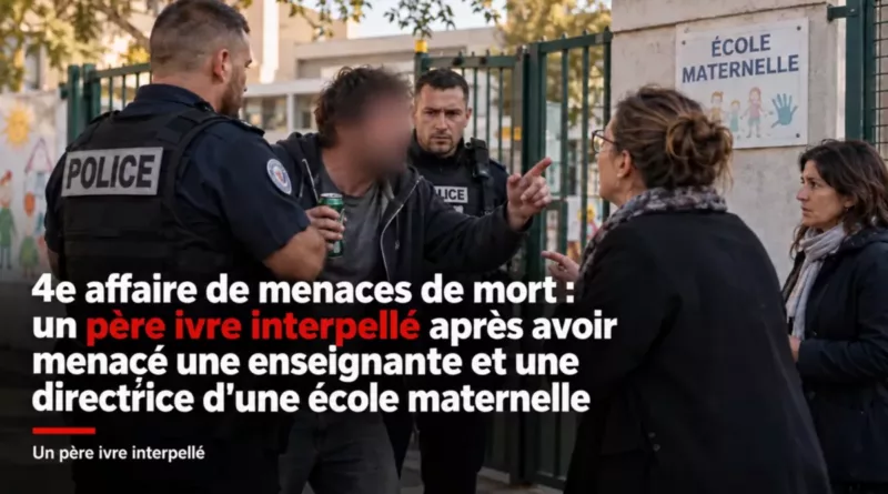 4e affaire de menaces de mort : un père ivre interpellé après avoir menacé une enseignante et une directrice d’une école maternelle