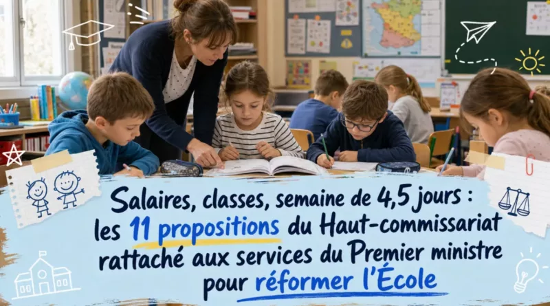 Salaires, classes, semaine de 4,5 jours : les 11 propositions du Haut-commissariat rattaché aux services du Premier ministre pour réformer l’École