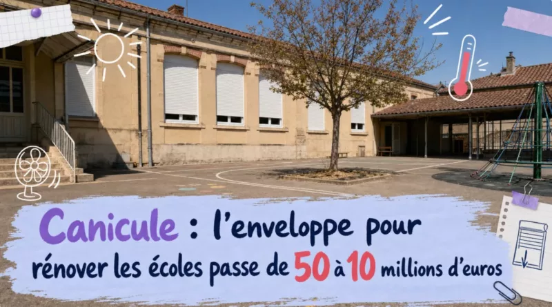 Canicule : l’enveloppe pour rénover les écoles passe de 50 à 10 millions d’euros