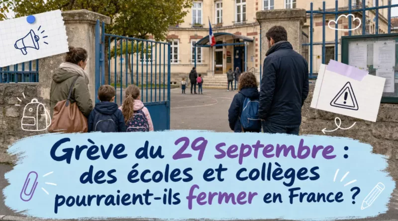 Grève du 29 septembre : des écoles et collèges pourraient-ils fermer en France ?